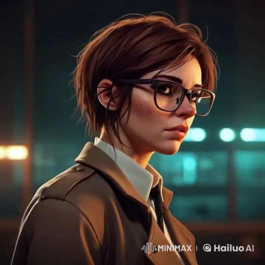 Young Woman in Trench Coat: From Serious to Smiling Walk-Off – AI Generated Video | Hailuo AI