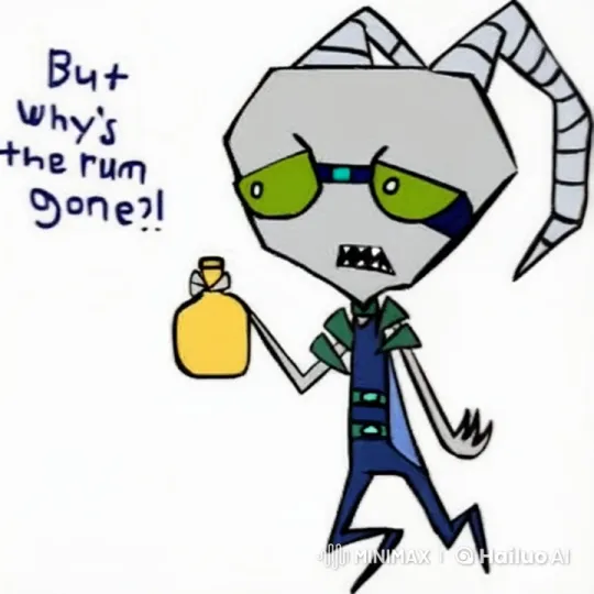 Distressed Animated Character Laments Missing Rum – AI Generated Video | Hailuo AI