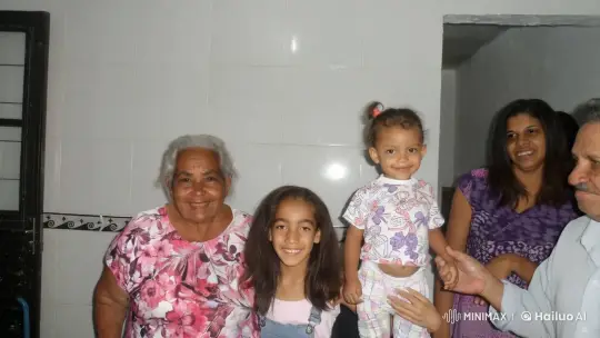 Joyful Family Gathering in Bright Room – AI Generated Video | Hailuo AI