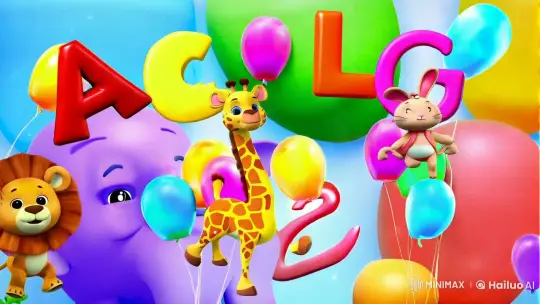 Colorful Animal ABC Song for Toddlers – AI Generated Video | Hailuo AI
