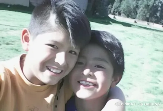 Joyful Friendship: Children's Happy Moment in Nature – AI Generated Video | Hailuo AI