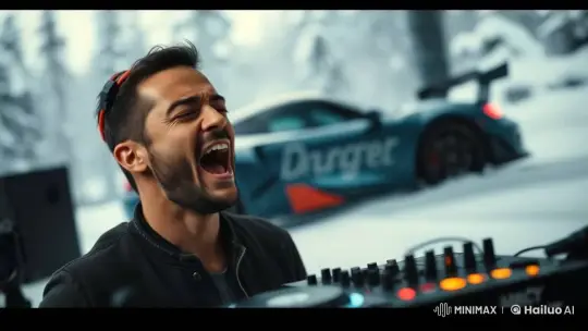 DJ Performance with Sports Car Slideshow – AI Generated Video | Hailuo AI
