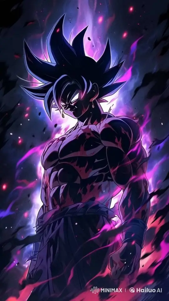 Dynamic Character in Swirling Energy with Menacing Aura – AI Generated Video | Hailuo AI