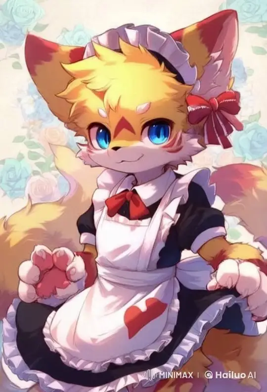 Animated Feline in Classic Maid Outfit Greeting with Charm – AI Generated Video | Hailuo AI