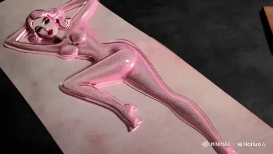 Swimming Pin-Up: An Artistic Display of Translucent Beauty – AI Generated Video | Hailuo AI