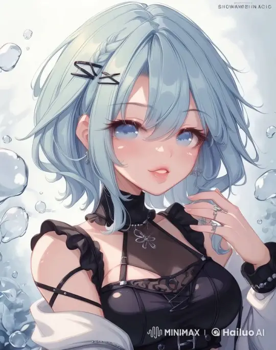 Live2D Animation: Gentle Character with Soft Blinks and Swaying Hair – AI Generated Video | Hailuo AI