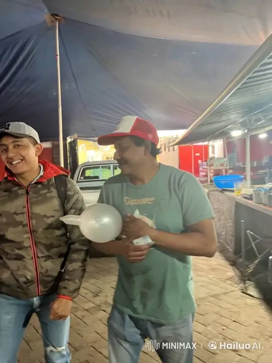 Intimate Moment Between Two Men in Bustling Market – AI Generated Video | Hailuo AI