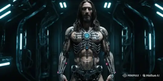 Futuristic Cyborg Awakens in Advanced Lab – AI Generated Video | Hailuo AI
