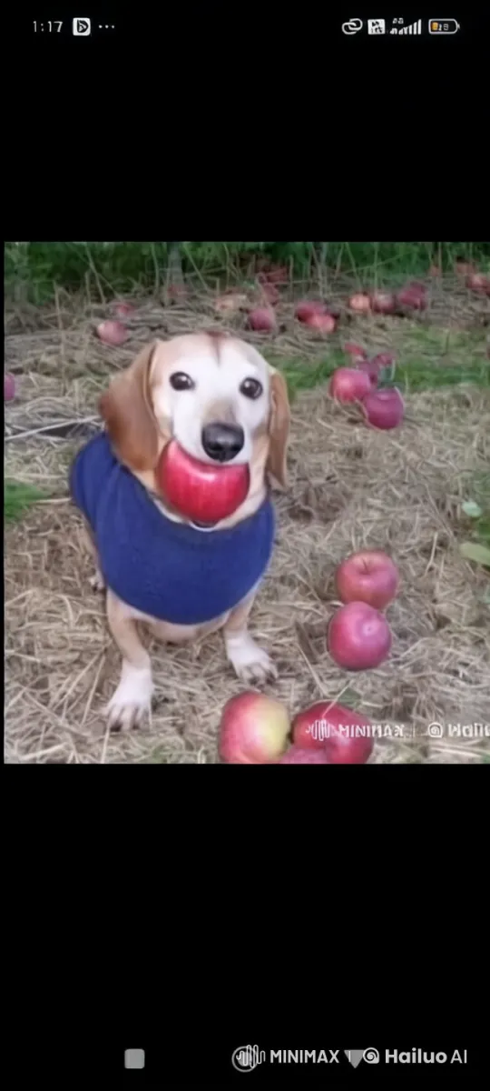 Shrek Steals Apple from Dog in Pastoral Orchard – AI Generated Video | Hailuo AI