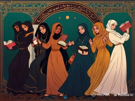 Artistic Display of Graceful Scholars in Medieval Hijabs – AI Generated Video | Hailuo AI