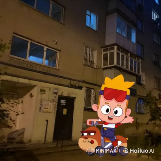 Melancholic Night Ride of a Sad Boy on Animated Scooter – AI Generated Video | Hailuo AI