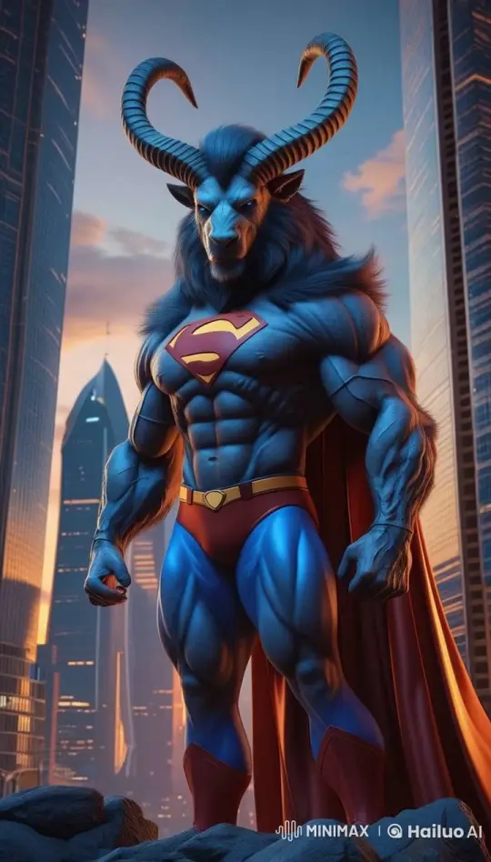 Heroic Goat-Humanoid Figure in Live2D Animation – AI Generated Video | Hailuo AI