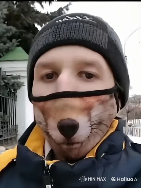 Man Removes Animal Mask to Reveal Muslim Beard – AI Generated Video | Hailuo AI