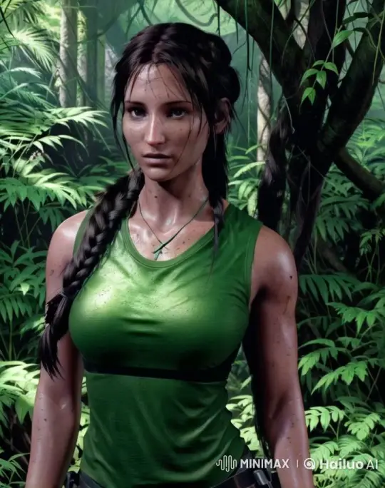 Determined Woman Walks Through Swaying Jungle – AI Generated Video | Hailuo AI