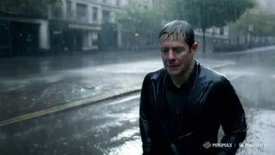 A Solitary Man's Journey Through the Rain – AI Generated Video | Hailuo AI