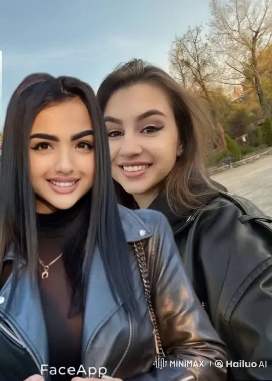 Girls Share Affectionate Kiss in Sunset Setting – AI Generated Video | Hailuo AI