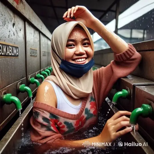 Young Woman in Wash Area with Live2D Animation – AI Generated Video | Hailuo AI