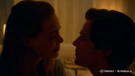 Intimate Kiss in a Serene, Dimly Lit Room – AI Generated Video | Hailuo AI