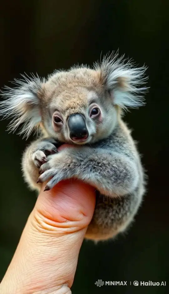 Baby Koala Curiously Explores with Gentle Movements – AI Generated Video | Hailuo AI