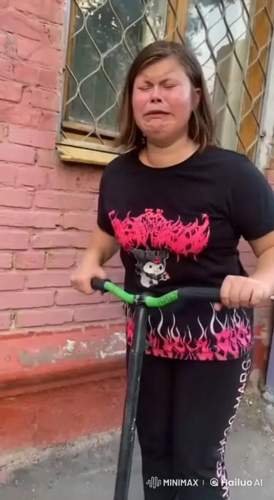 Girl Transforms from Sadness to Joy with Magic Apple Burst – AI Generated Video | Hailuo AI