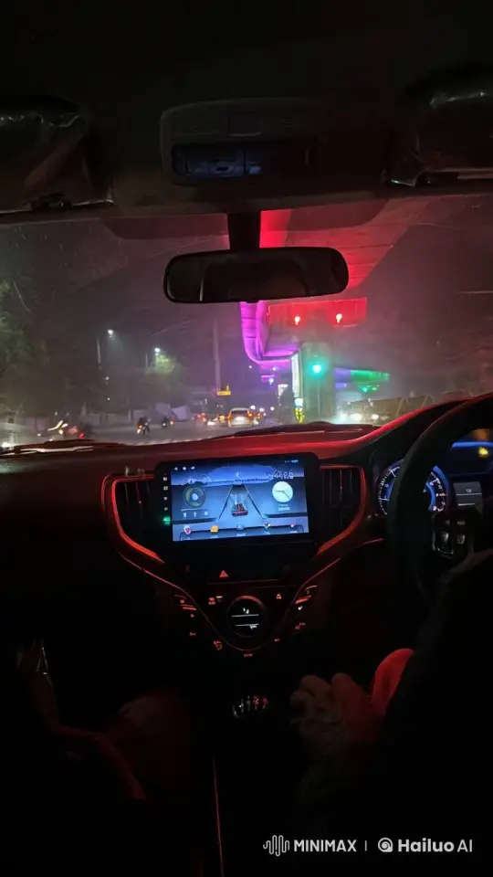 Nighttime City Drive: Dashboard and Dynamic Streets – AI Generated Video | Hailuo AI