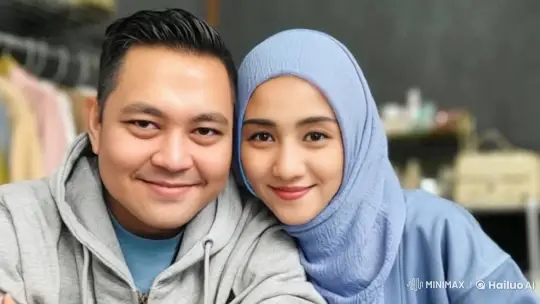 Couple Smiling and Posing Closely Indoors – AI Generated Video | Hailuo AI