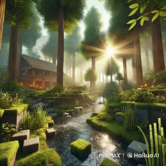 Serene Creek in Hyper-Realistic Forest Setting – AI Generated Video | Hailuo AI