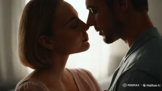 Intimate Moment Captured with Soft Focus and Warm Lighting – AI Generated Video | Hailuo AI