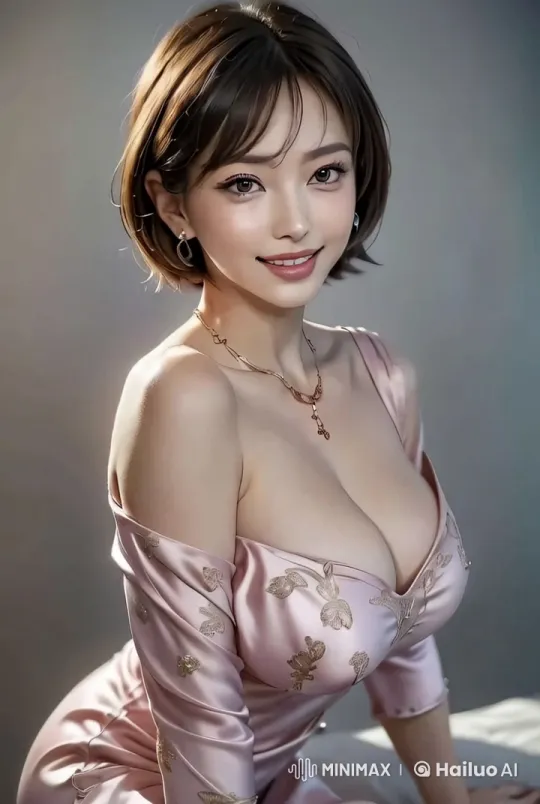 Japanese Actress Captivates in Elegant Pink Dress – AI Generated Video | Hailuo AI