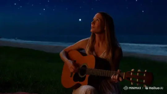 Coastal Serenity: Family's Tranquil Evening – AI Generated Video | Hailuo AI