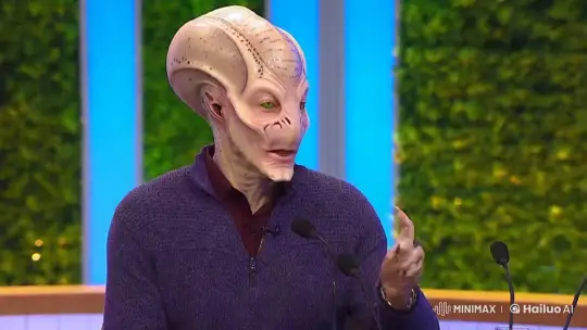 Alien Guest on Talk Show Interview – AI Generated Video | Hailuo AI