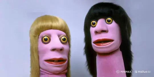 Two Puppets Sway and Bop in Synchronized Dance – AI Generated Video | Hailuo AI