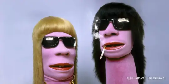 Puppet Show: Glittery Strip Club Scene with Smoking Characters – AI Generated Video | Hailuo AI