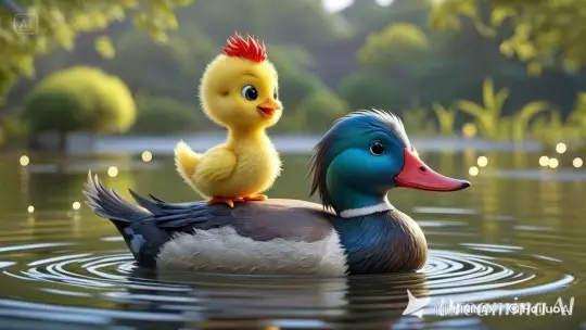 Magical Pond Journey of Duck and Chick – AI Generated Video | Hailuo AI