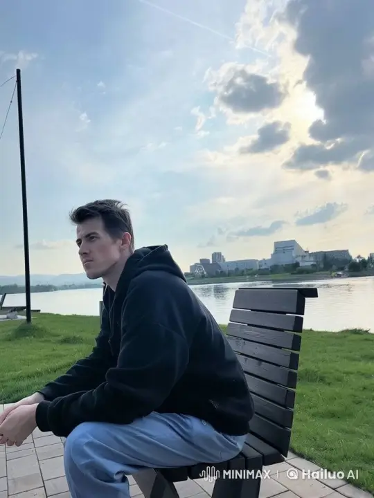 Person Reflects and Boards Cadillac in Park Setting – AI Generated Video | Hailuo AI