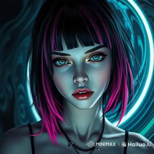 Futuristic Animated Portrait of a Young Woman – AI Generated Video | Hailuo AI
