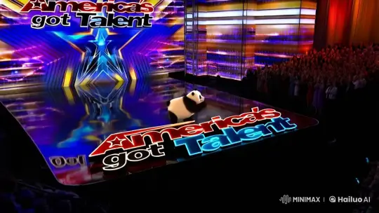 Magical Panda-to-Girl Transformation on 'America's Got Talent' – AI Generated Video | Hailuo AI