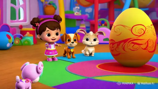 Child and Animal Friends Enchanted by a Shuddering Egg – AI Generated Video | Hailuo AI