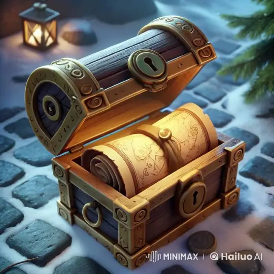 Mystical Treasure Chest Unveils Ancient Map Adventure – AI Generated Video | Hailuo AI