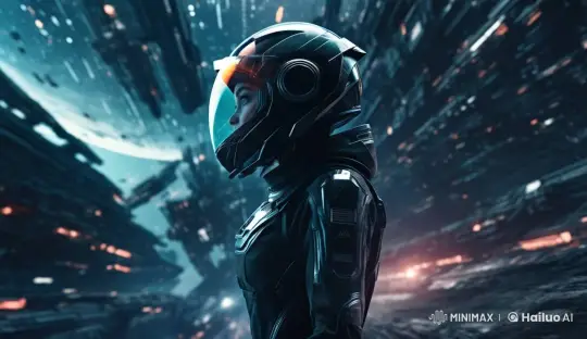 Futuristic Astronaut in Space Station Amidst Planetary Collapse – AI Generated Video | Hailuo AI