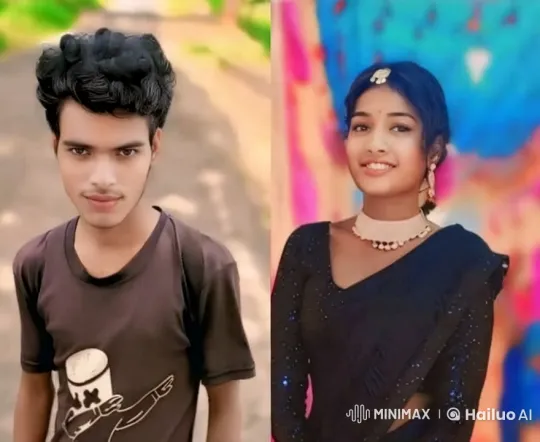 Young Couple's Intimate Connection in Split Image – AI Generated Video | Hailuo AI