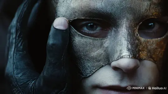 Transformation: Mask Removal Reveals Animated Face – AI Generated Video | Hailuo AI