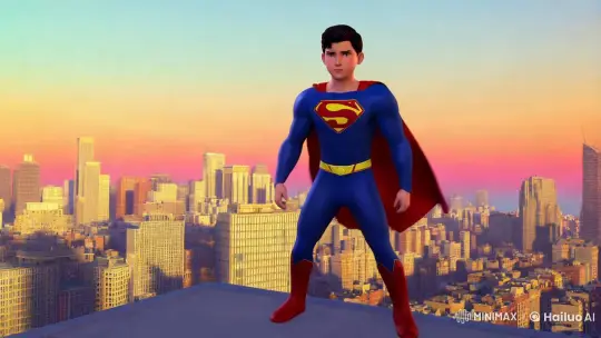 Superboy: Heroic Leap in Aesthetic Cityscape – AI Generated Video | Hailuo AI