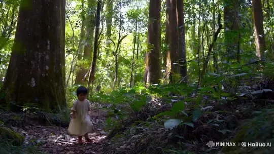 Child's Wonder in Verdant Forest Wilderness – AI Generated Video | Hailuo AI