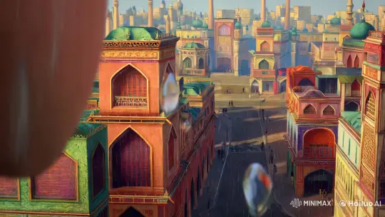Vibrant Tashkent: A Cartoonish Rainy Cityscape – AI Generated Video | Hailuo AI