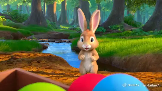 Hoppy and Tiny Squirrel's Colorful Forest Adventure – AI Generated Video | Hailuo AI