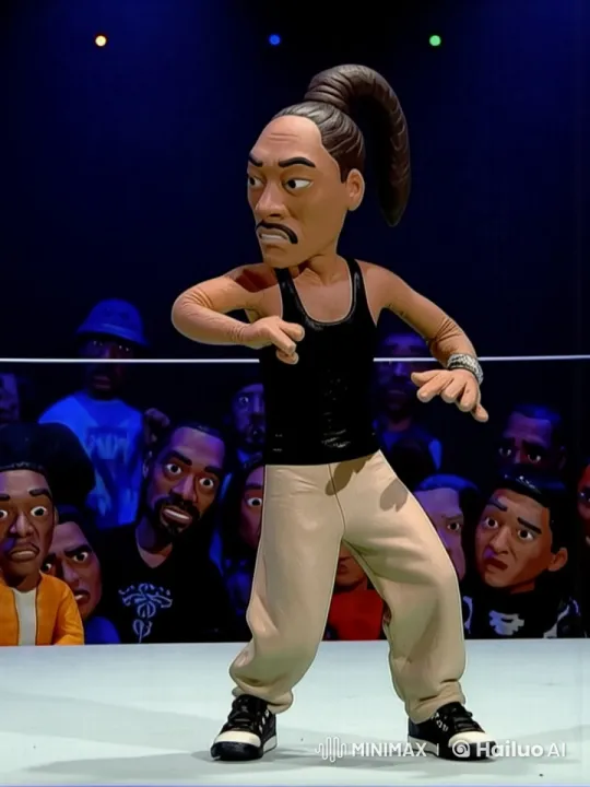 Live2D Animated Kung-Fu Artist Performs with Dramatic Lighting – AI Generated Video | Hailuo AI