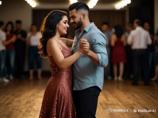 Couple's Intimate and Elegant Bachata Dance Celebration – AI Generated Video | Hailuo AI