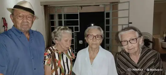 Four Elders Stand Together with Subtle Movements – AI Generated Video | Hailuo AI