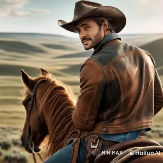 Cowboy Riding Through Rolling Landscape – AI Generated Video | Hailuo AI